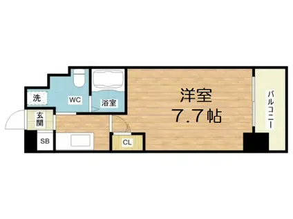 LIVIAZ NAMBA SOL(1K/8階)の間取り写真