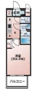 レシオス大阪城公園(1K/12階)の間取り写真