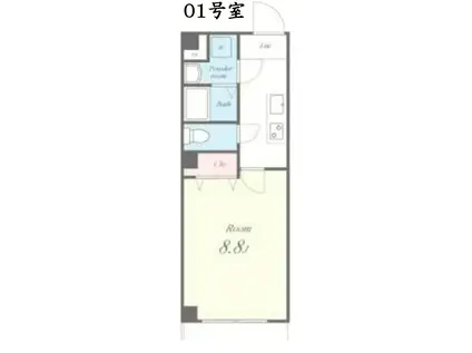 KSロイヤル大阪城(1K/7階)の間取り写真