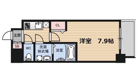 レジュールアッシュ福島FINO(1K/5階)の間取り写真