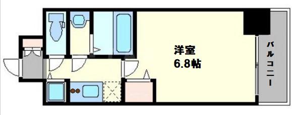 プレサンス難波ラフィーネ(1K/9階)の間取り写真