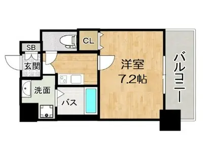 CASSIA福島駅前(1K/5階)の間取り写真