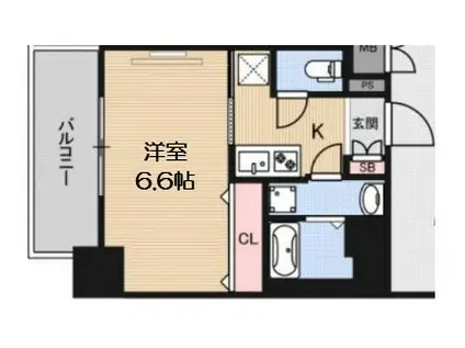 LUXE海老江Ⅱ(1K/5階)の間取り写真