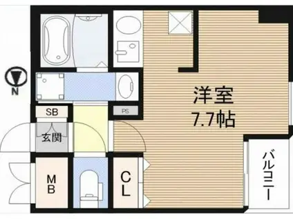 ダイドーメゾン大阪本町イースト(1K/10階)の間取り写真