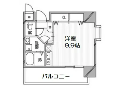 アスリート本町リバーウエスト(ワンルーム/11階)の間取り写真