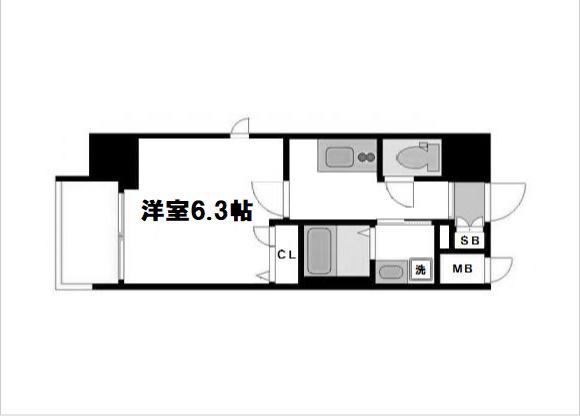 ファーストステージ心斎橋イースト(1K/3階)の間取り写真