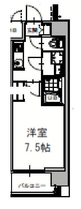 S-RESIDENCE福島GRANDE(1K/10階)の間取り写真