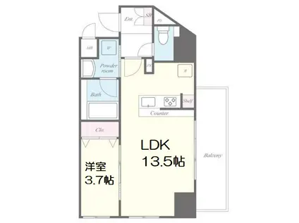 MBC RESIDENCE(1LDK/8階)の間取り写真