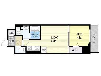 アーバネックス西天満(1LDK/3階)の間取り写真
