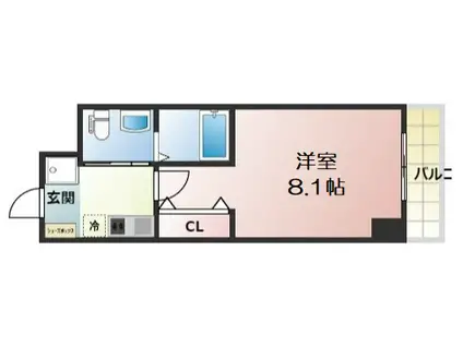 CITY LUX NAMBA(1K/7階)の間取り写真