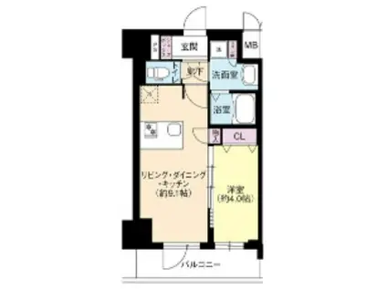 DIMUS新大阪(1LDK/2階)の間取り写真