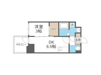 セレニテ堺筋本町リアン(1DK/12階)の間取り写真