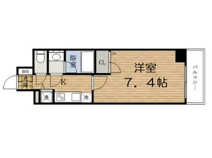 アーバネックス大阪城ウエスト(1K/8階)の間取り写真