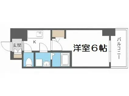 エスリード新福島(1K/5階)の間取り写真