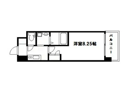 アーデン谷町(1K/7階)の間取り写真