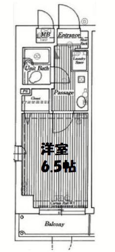 エスリード 北梅田(1K/4階)の間取り写真