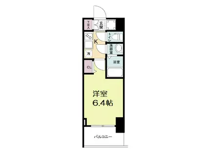 WORVE大阪本町(1K/12階)の間取り写真