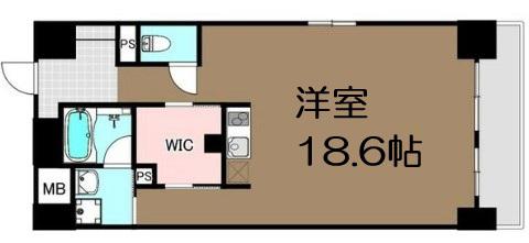 WOLF PACK APARTMENT(ワンルーム/9階)の間取り写真