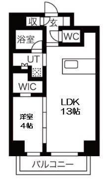 LEGALAND難波南(1LDK/3階)の間取り写真