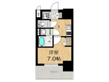 フォーリアライズ阿波座ウエスト(1K/8階)の間取り写真