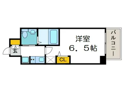 エステムコート難波ウエスト-SIDEⅣザ・フォース(1K/3階)の間取り写真