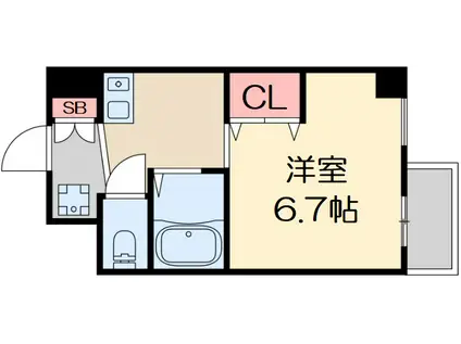 サンガ梅田(1K/8階)の間取り写真