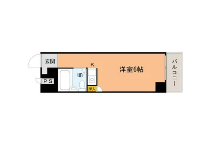 ラパンジール恵美須4(ワンルーム/2階)の間取り写真
