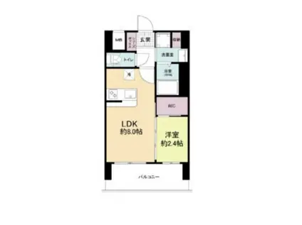 セレニテ難波ミラク壱番館(1LDK/10階)の間取り写真