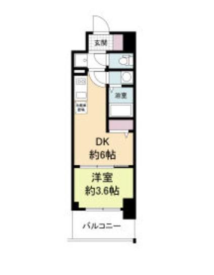 リヴェント福島野田(1DK/8階)の間取り写真