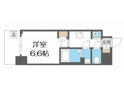セオリー大阪城サウスゲート(1K/8階)の間取り写真
