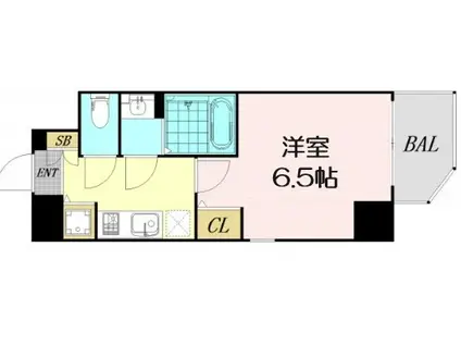 エスリード難波セントラル(1K/7階)の間取り写真