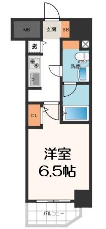 リーガル京町堀Ⅱ(1K/5階)の間取り写真