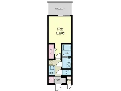 QUINTET NAMBA(1K/15階)の間取り写真