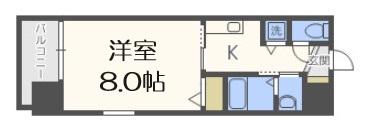 オリエンタル靱本町(1K/9階)の間取り写真