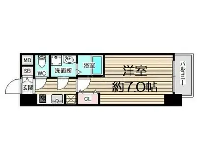 W-STYLE福島Ⅱウィステリア(1K/5階)の間取り写真