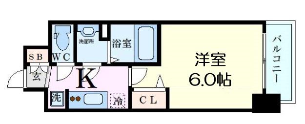 プレサンス新大阪ストリーム(1K/8階)の間取り写真