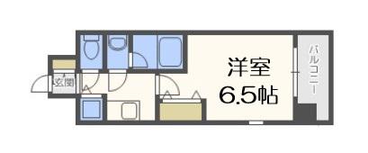 アドバンス難波西アクア(1K/6階)の間取り写真