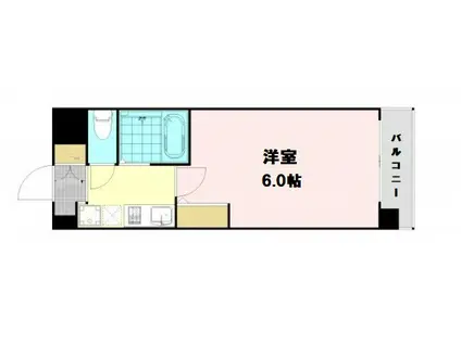 エスリード東梅田(1K/3階)の間取り写真