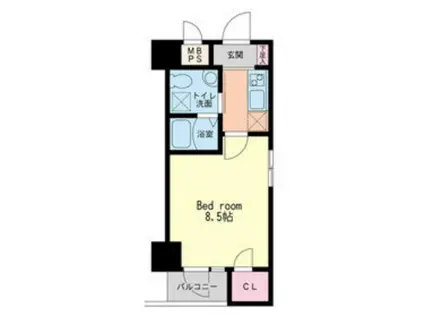 HS梅田イースト(1K/15階)の間取り写真