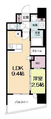 セレニテ難波リアン(1LDK/12階)の間取り写真