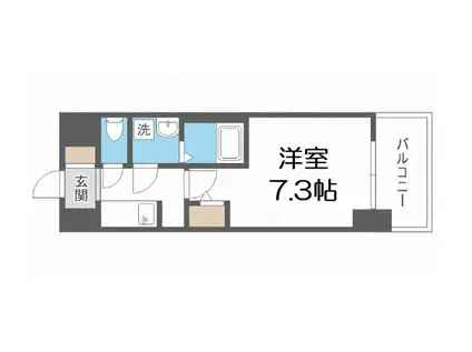 LA DOUCEUR西天満(1K/5階)の間取り写真