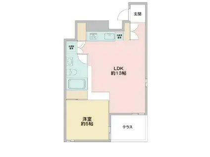 アーバンフラッツ湊町LA DOUCEUR湊町(1LDK/3階)の間取り写真