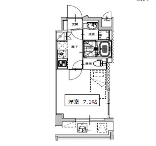 ミラージュパレス北梅田(1K/4階)の間取り写真
