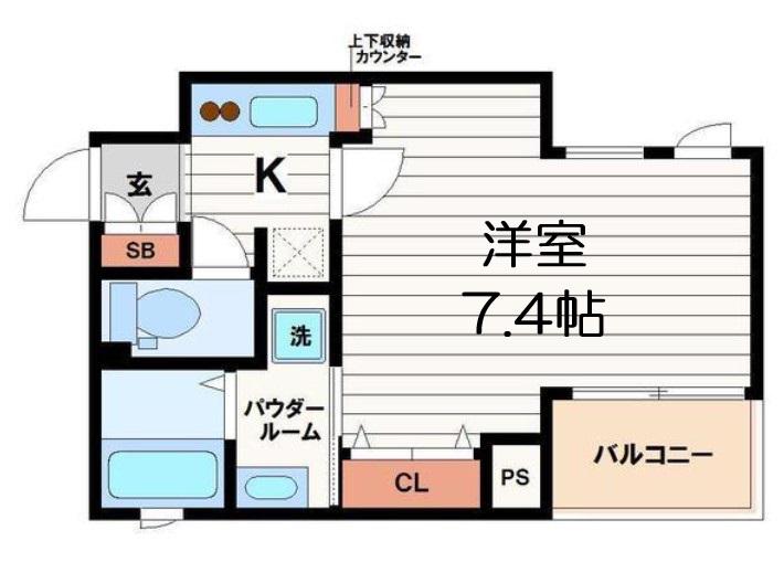 アクティ北浜(1K/6階)の間取り写真