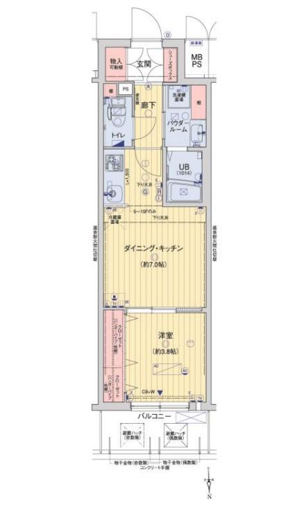 レオンコンフォート本町東2(1DK/3階)の間取り写真