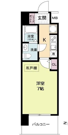 セレニテ東三国ミラク(1K/10階)の間取り写真