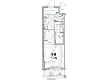 ファーストステージ梅田ウエスト(1K/3階)の間取り写真