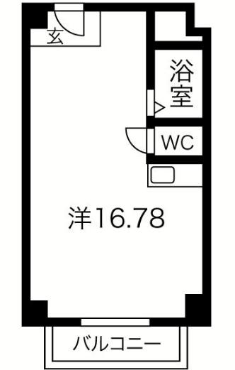レバンガ西本町AP(ワンルーム/5階)の間取り写真