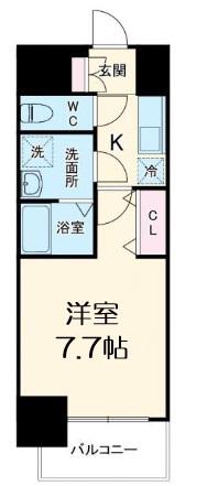 ベイサイドパークOSAKAサウスレジデンシス(1K/2階)の間取り写真