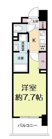 セレニテ心斎橋グランデ(1K/5階)の間取り写真